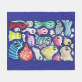 包括的な幽霊 フリースブランケット (正面(横))