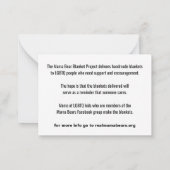 包括購買プロジェクトのフラットカード ノートカード (裏面)