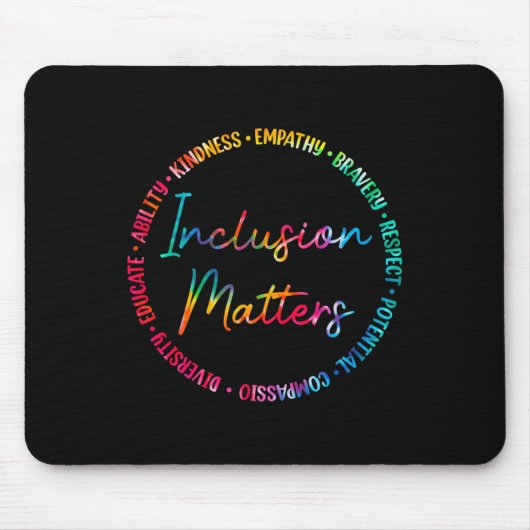 包摂問題絞り染め自閉症意識Sped T マウスパッド (正面)