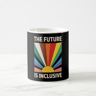 包摂的な未来 LGBTQプライド アライ レインボー コーヒーマグカップ