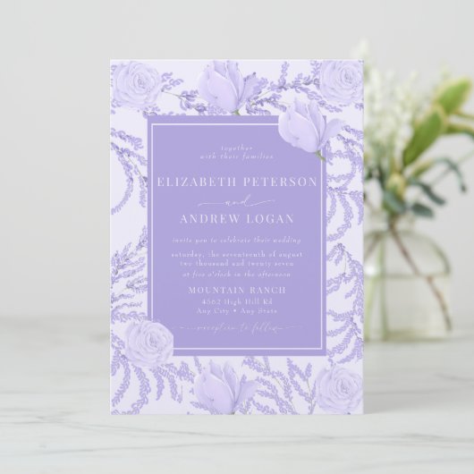 包皮 |花の結婚式招待状 招待状 (スタンド正面)