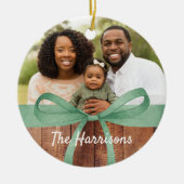 包素朴む |写真クリスマス セラミックオーナメント (正面)