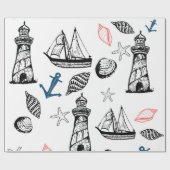 包航海の装紙夏テーマ ラッピングペーパー (フラット)