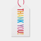 包装ありがとうはっきりしたカラフル虹文字 ギフトタグ (正面)