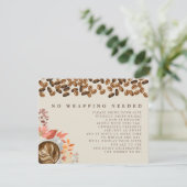 包装が不要な秋コーヒーベビーシャワー エンクロージャーカード (スタンド正面)