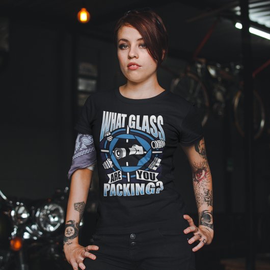 包装するガラスとは – カメラおもしろいレンズ Tシャツ