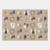 包装クラフ素朴トクリスマス紙 ラッピングペーパーシート (正面)