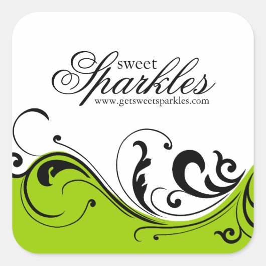 包装スタイリッシュシールのスクロール スクエアシール (正面)