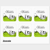 包装スタイリッシュシールのスクロール スクエアシール (シート)