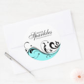 包装スタイリッシュシールのスクロール ラウンドシール (封筒)