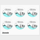 包装スタイリッシュシールのスクロール ラウンドシール (シート)