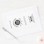 包装ロゴありがとうお送り箱シールラベル 長方形シール (封筒)