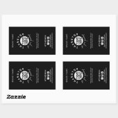 包装ロゴありがとうお送り箱シールラベル 長方形シール (シート)