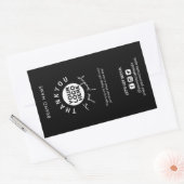 包装ロゴありがとうお送り箱シールラベル 長方形シール (封筒)