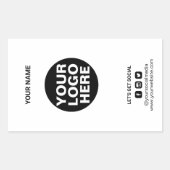 包装ロゴトレンディー出荷箱シールラベル 長方形シール (正面)