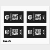 包装ロゴQRコード出荷ボックスシールラベル 長方形シール (シート)