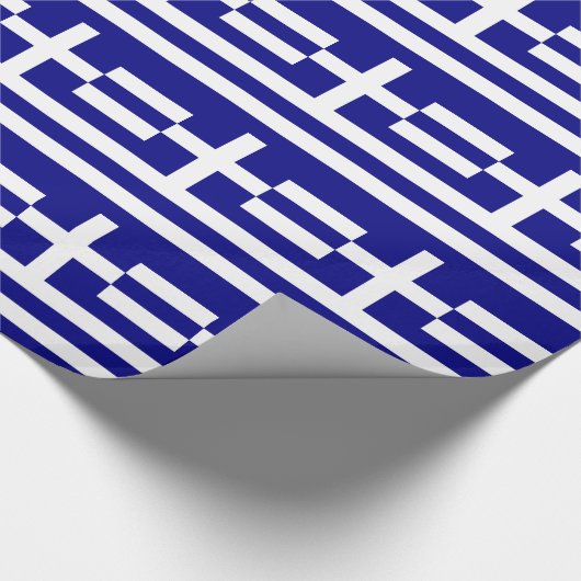 包装紙とギリシャ国旗 ラッピングペーパー (角)