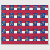 包装紙とジョージア州旗 ラッピングペーパー (フラット)