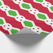 包装紙とブルンジ国旗 ラッピングペーパー (角)