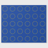 包装紙と欧州連合(EU)国旗 ラッピングペーパー (フラット)