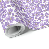 包装紙のすみれ色のDitsyカスタムなパターン ラッピングペーパー (ロールコーナー)