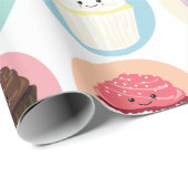 包装紙のカップケーキのかわいこちゃん ラッピングペーパー (ロールコーナー)
