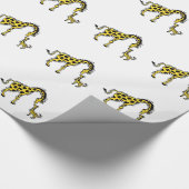 包装紙のキリンのお母さんおよびベビー ラッピングペーパー (角)