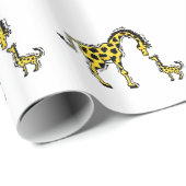 包装紙のキリンのお母さんおよびベビー ラッピングペーパー (ロールコーナー)