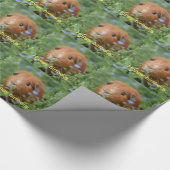 包装紙のショウガのモルモットは個人化なります ラッピングペーパー (角)