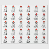 包装紙のダルマチア人のFIREDOG ラッピングペーパー (フラット)