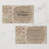 包装紙のバッグの水玉模様のプロフィールの名刺 名刺 (正面/裏面)