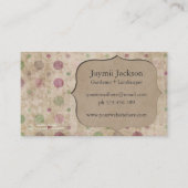 包装紙のバッグの水玉模様のプロフィールの名刺 名刺 (裏面)