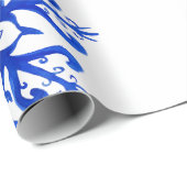 包装紙の水彩画の雪片のクリスマス ラッピングペーパー (ロールコーナー)