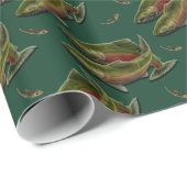 包装紙の銀鮭のクリスマスの紙の採取 ラッピングペーパー (ロールコーナー)