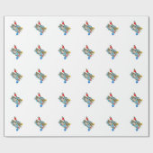 包装紙の飾られた子猫 ラッピングペーパー (フラット)