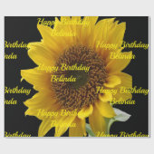 包装紙ひまわり ラッピングペーパー (フラット)