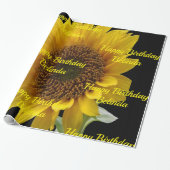 包装紙ひまわり ラッピングペーパー (アンロールド)