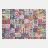 包装紙またはコラージュとデコページ紙 ラッピングペーパーシート (正面3)