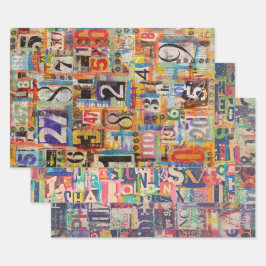 包装紙またはコラージュとデコページ紙 ラッピングペーパーシート