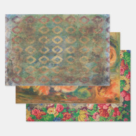 包装紙またはコラージュとデコページ紙 ラッピングペーパーシート