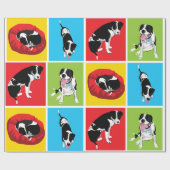 包装紙をピット・ブル家庭で ラッピングペーパー (フラット)