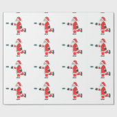 包装紙を置くサンタクロースディスクゴルフ ラッピングペーパー (フラット)