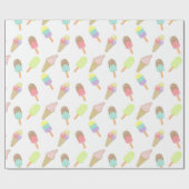 包装紙アイスクリーム  ラッピングペーパー (フラット)