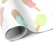 包装紙アイスクリーム  ラッピングペーパー (ロールコーナー)