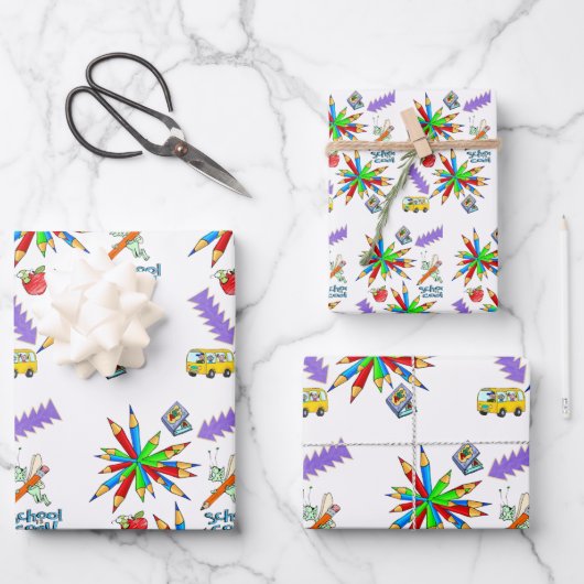 包装紙シーツ学校クールは ラッピングペーパーシート (正面)