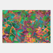 包装紙シートセットフローラステンドグラス ラッピングペーパーシート (正面)