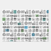 包装紙シート – 'スマイル'年 ラッピングペーパーシート (正面)