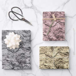 包装紙シート:樹皮集 ラッピングペーパーシート