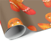 包装紙ジンジャーブレッドスケッチ ラッピングペーパー (ロールコーナー)