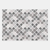 包装紙セット3枚抽象芸術曼荼羅 ラッピングペーパーシート (正面)